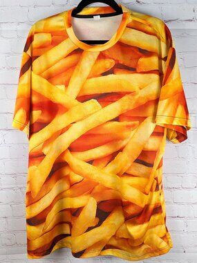 French Fries Sublimated Collage T-Shirt 3XL